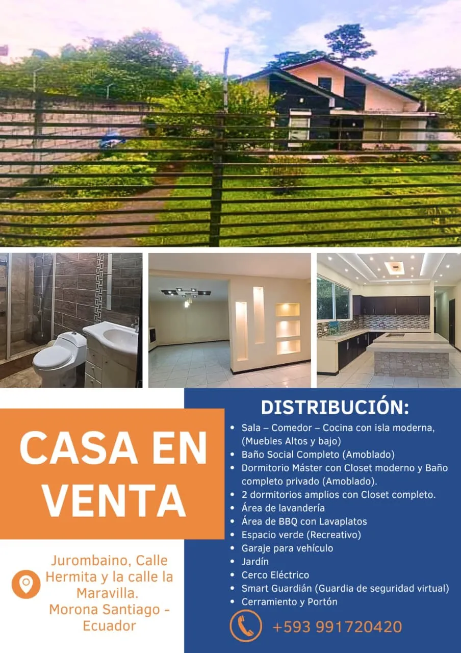 HERMOSA CASA EN VENTA EN JURUMBAINO, MORONA SANTIAGO - 5
